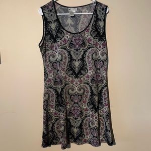 Scoop-Neck Paisley Dress from Papillon